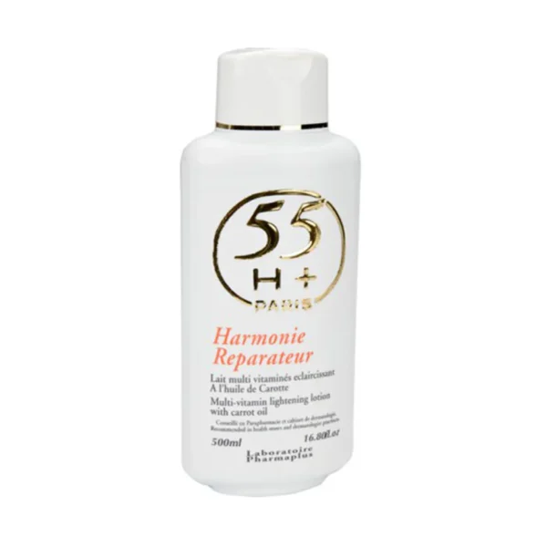 55 H+ PARIS Harmonie Reparateur Multi-vitamin lightening lotion with carrot oil 500ml