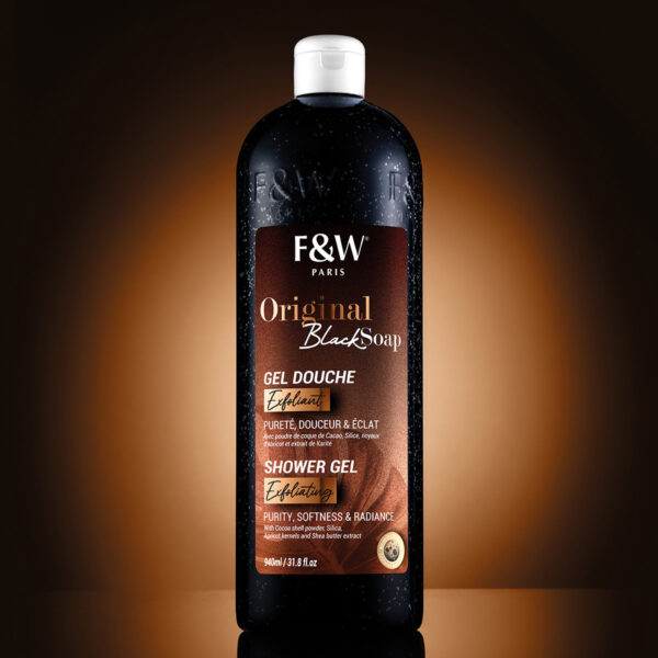 Original Exfoliating Black Soap Shower Gel - Purifies, Softens, Brightens 940 ml